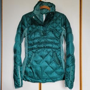 NWOT Lululemon Down For a Run Pullover Forage Teal 4 Quilted Glyde